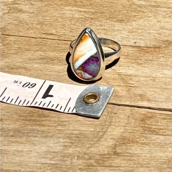 Spiny Oyster Purple Turquoise Ring - Picture 12 of 13